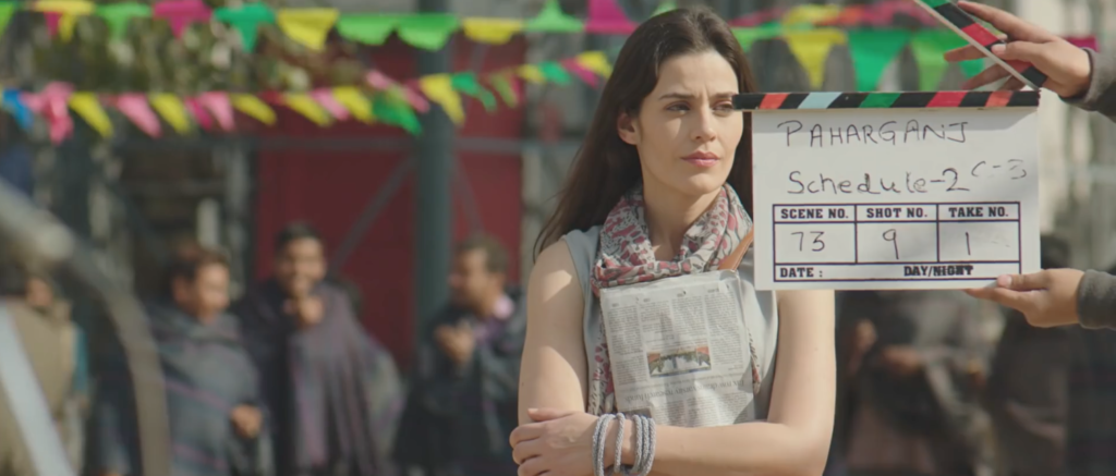Lorena Franco en el rodaje de Paharganj