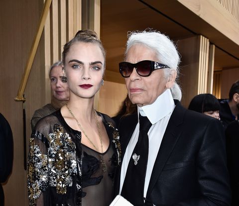Artistas que fallecieron en 2019 3 Cara Delevigne y Karl Lagerfeld
