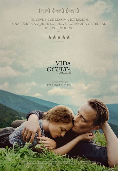 Cartel de Vida oculta, estrenos del 7 de febrero