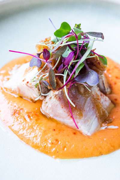 La Malaje, sabores del sur, aires castizos 2 Bonito encebollado con salmorejo La Malaje 1