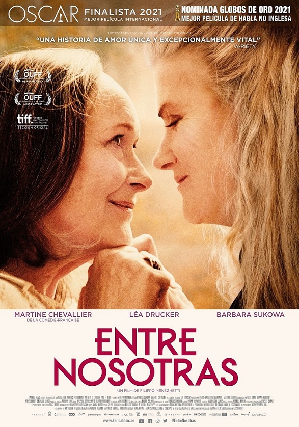 Cartel de Entre nosotras. Entre los estrenos del 19 de febrero hay una finalista del Oscar en la categoría de Mejor Película Internacional en 2021