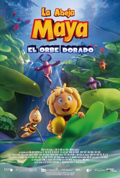 Cartel de La abeja Maya: El orbe dorado. La animación entre los estrenos del 28 de mayo