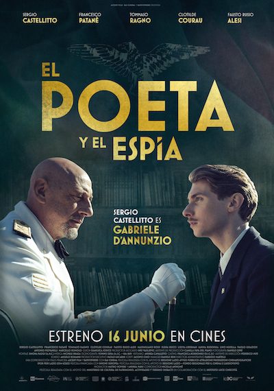 Póster de El poeta y el espía. Otra  película tramposa, como las anteriores, adelantándose dos días a los estrenos del 18 de junio.