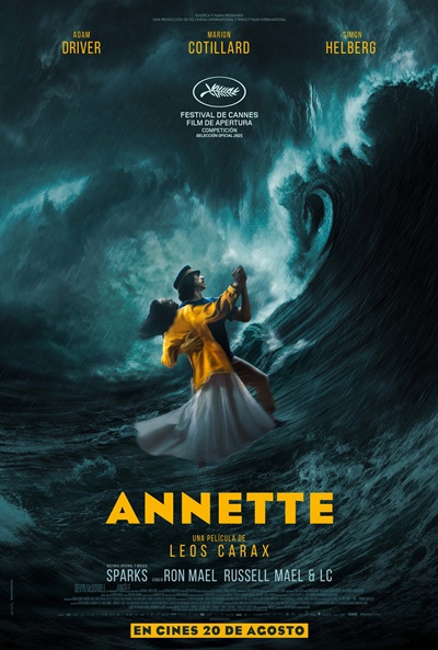 Free Guy, Annette y otros estrenos del 20 de agosto 2 Póster de Annette, cine-arte entre los estrenos del 20 de agosto de la mano de Filmin