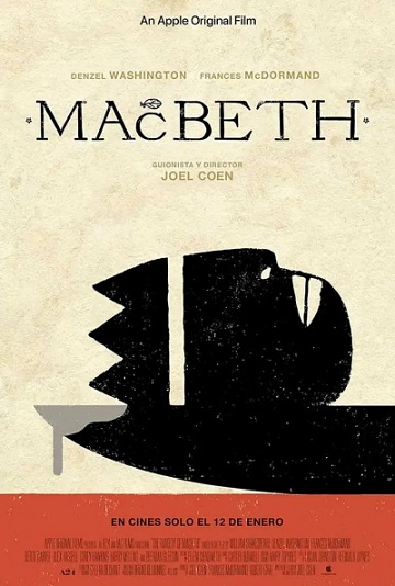 Póster de La tragedia de Macbeth. Un estreno muy limitado en cines que se adelanta dos días a los estrenos del 14 de enero