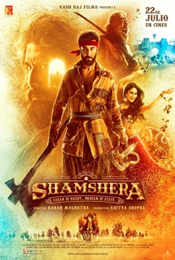 Póster de Shamshera. Más cine indio con los estrenos del 22 de julio